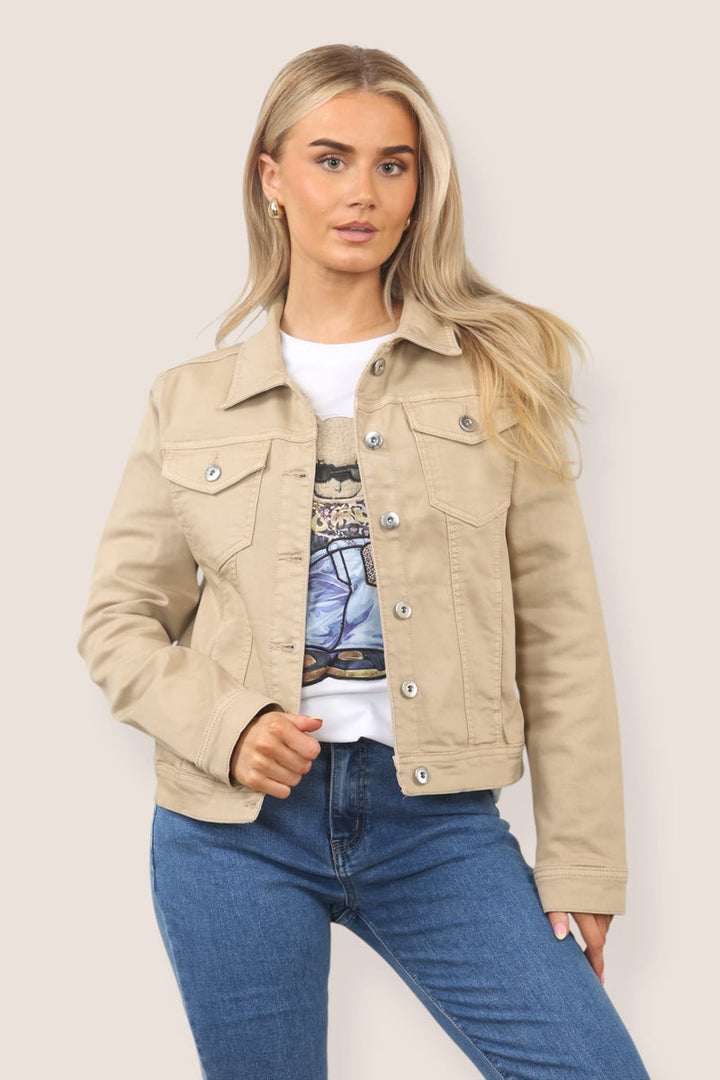 Mocha Brown Washed Denim Cotton Stretch Jacket (7P. PACK) - jqwholesale.com