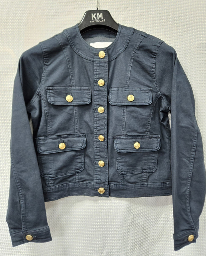 Gold Button Mandarin Cotton Stretch Jacket (10P.PACK) - jqwholesale.com