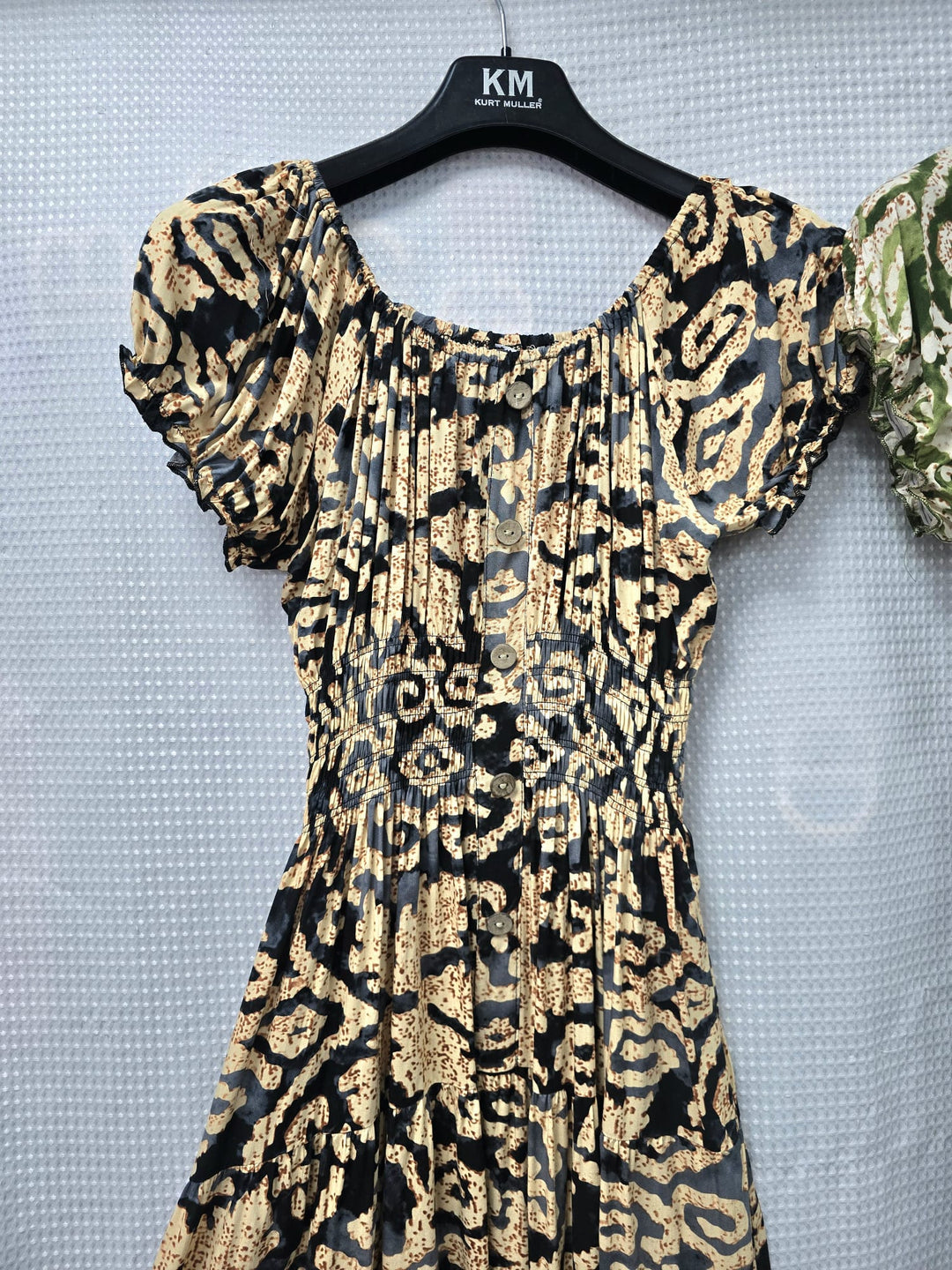 Tonal Leopard Bardot Midi Dress (2P.PACK) - jqwholesale.com