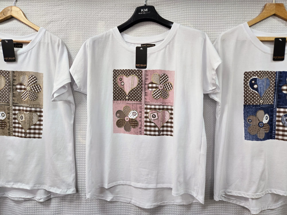 Bberry Check Cotton T-shirt Top (2P.PACK) - jqwholesale.com