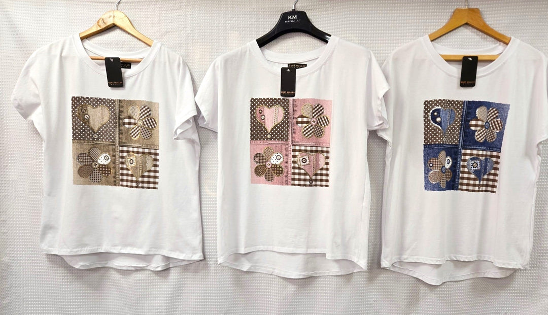 Bberry Check Cotton T-shirt Top (2P.PACK) - jqwholesale.com