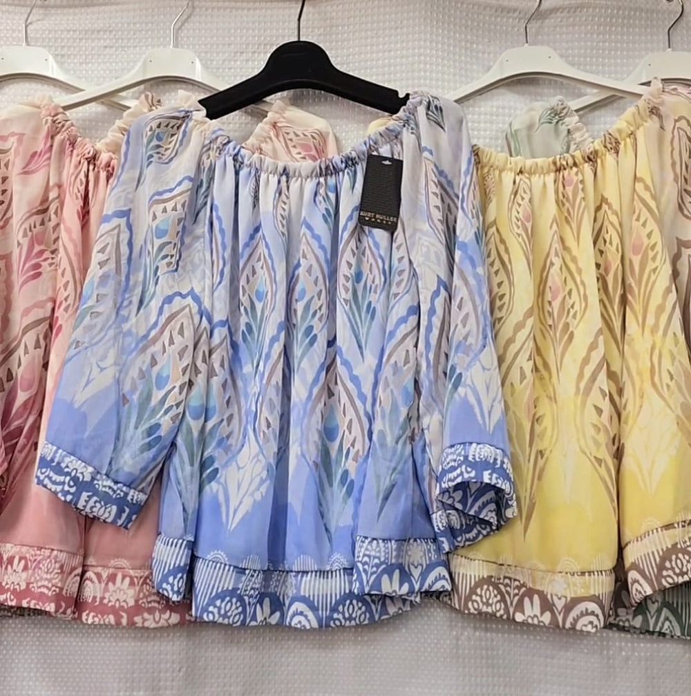 Bardot Tonal Print Blouse (2P.PACK) - jqwholesale.com