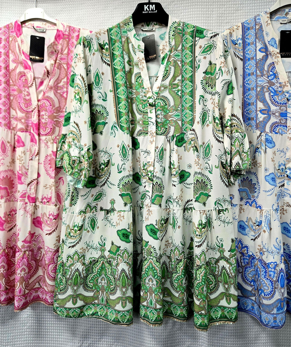 Baroque Print Smock Tunic Dress (2P.PACK) - jqwholesale.com