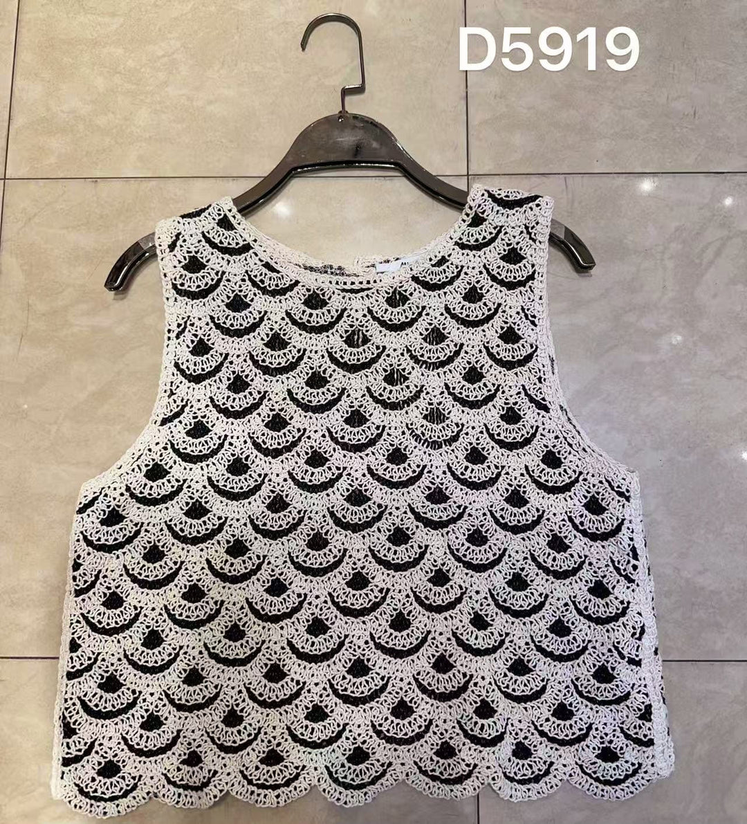 Scallop Edge Crochet Pure Cotton Top (2P.PACK) - jqwholesale.com