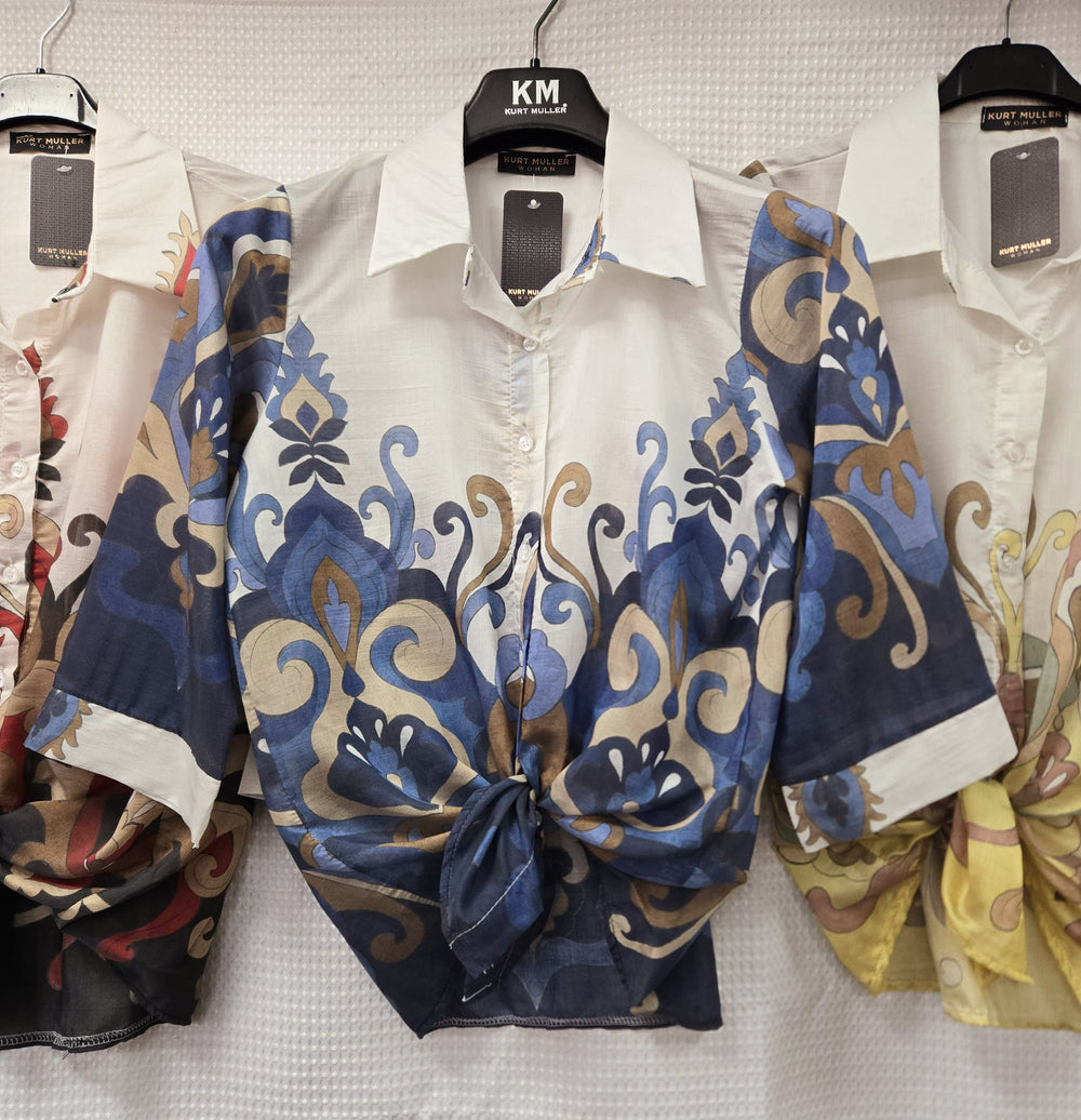 Tencel Printed Tie Shirt (2P.PACK) - jqwholesale.com