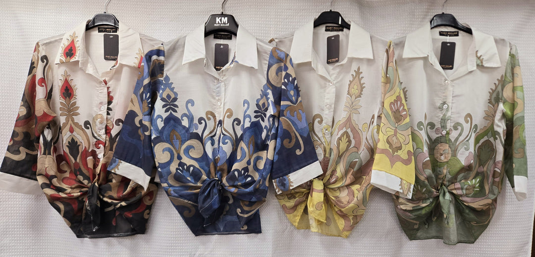 Tencel Printed Tie Shirt (2P.PACK) - jqwholesale.com
