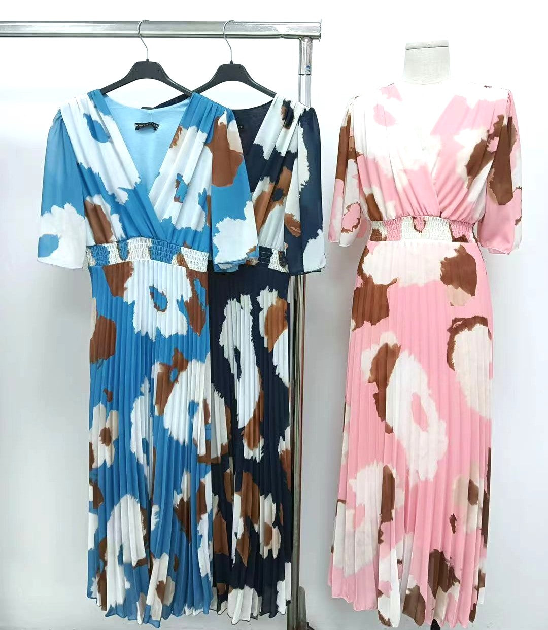 Blossom V Neck Crossover Maxi Dress - jqwholesale.com