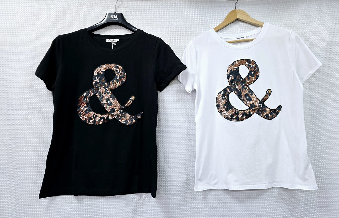& Slogan Embellished Cotton Tshirt (2P.PACK) - jqwholesale.com