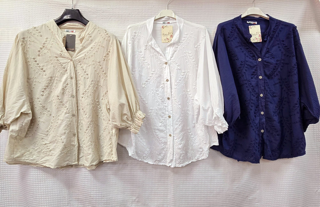 Embellished Pure Cotton Shirt - jqwholesale.com