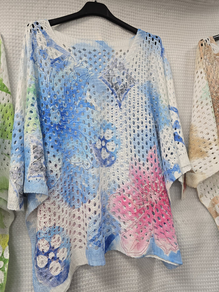 Pastel Lily V Mesh Knit