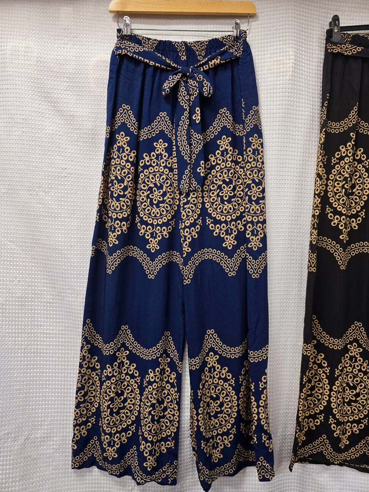 Jasmine Tie Belted Wide Leg Trousers