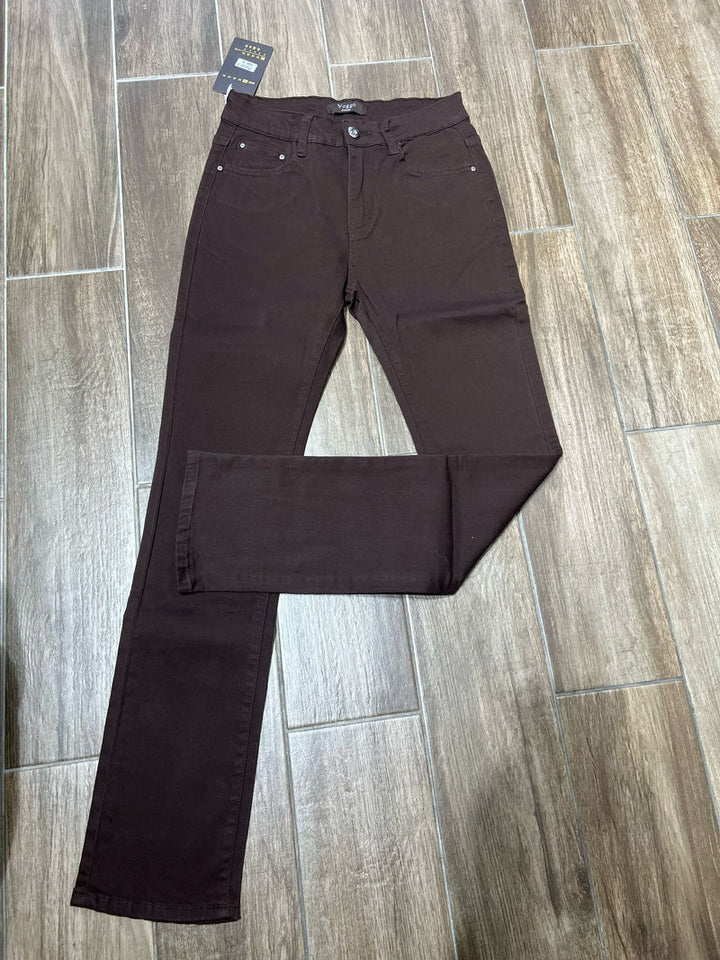 Dark Chocolate Regular Straight Leg Voggo Jeans (5P.PACK)