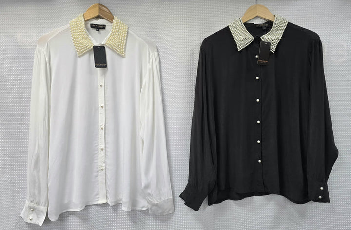 Pearl Collar Lux Button Shirt (3P.PACK) - jqwholesale.com