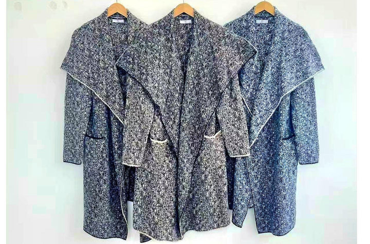 Tonal Waterfall Coatigan (2p.pack) - jqwholesale.com
