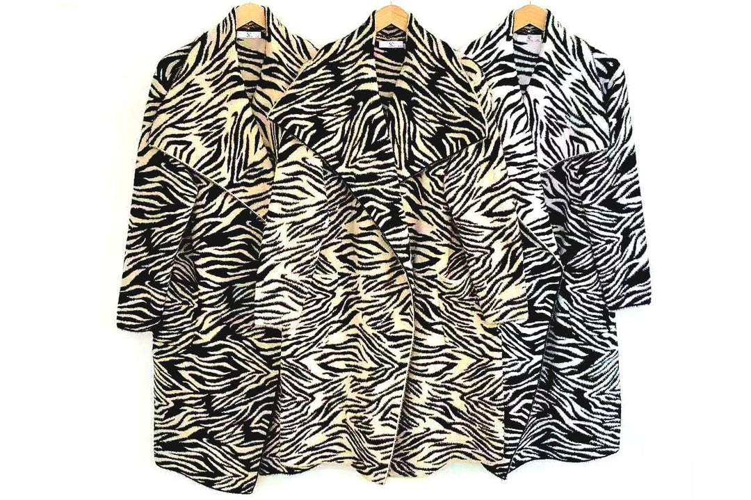 Zebra Waterfall Coatigan (2p.pack) - jqwholesale.com