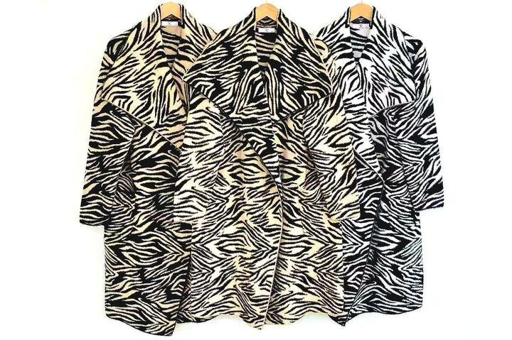Zebra Waterfall Coatigan (2p.pack) - jqwholesale.com