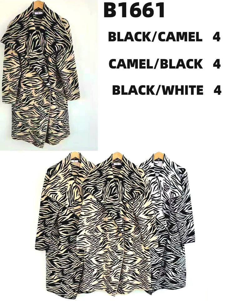 Zebra Waterfall Coatigan (2p.pack) - jqwholesale.com