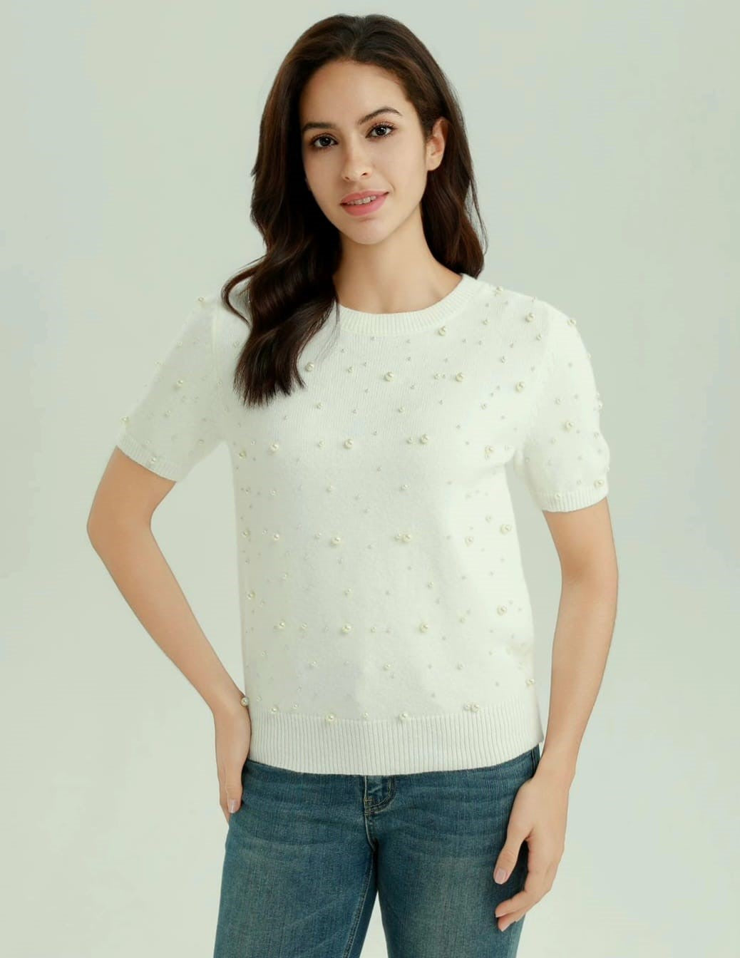 Gorgeous Pearl Short sleeve jumper (2p.pack) - jqwholesale.com