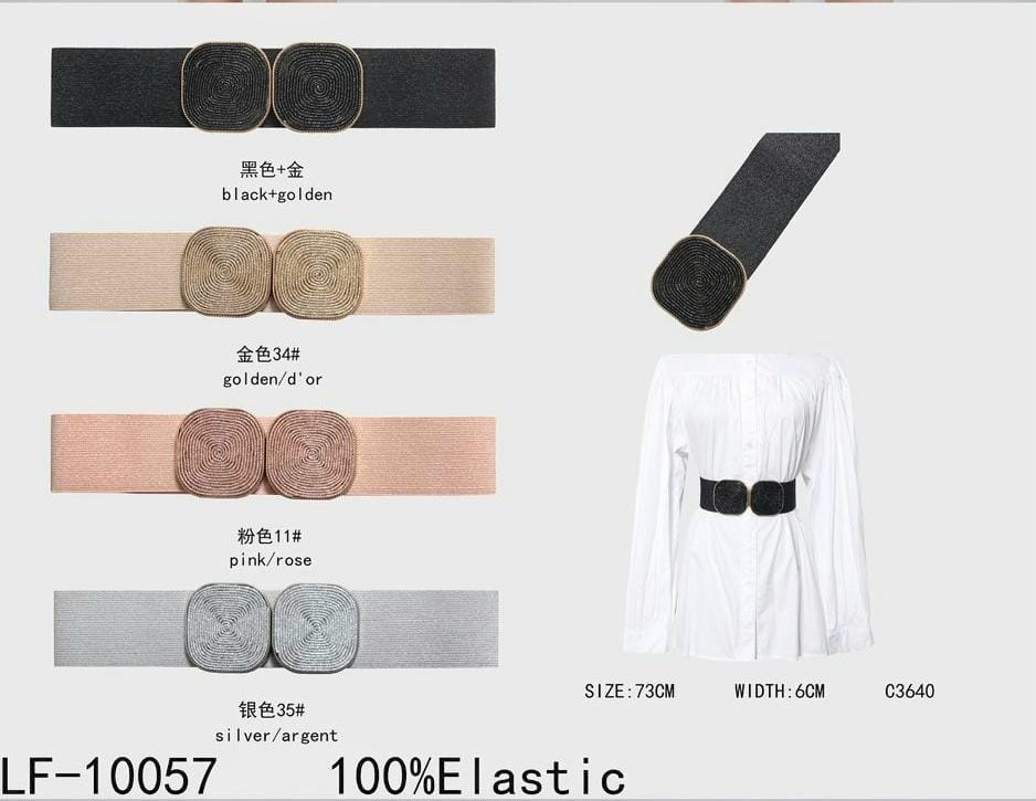 Metallic stretch Belt (3P.PACK) - jqwholesale.com