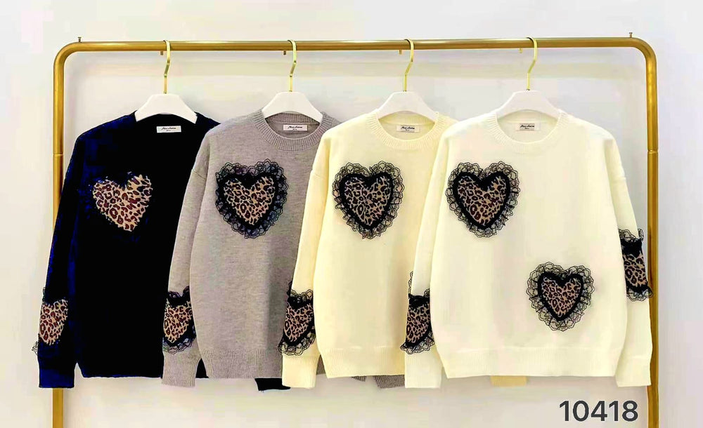 3D Leopard Heart Frill Jumper (2p.pack) - jqwholesale.com