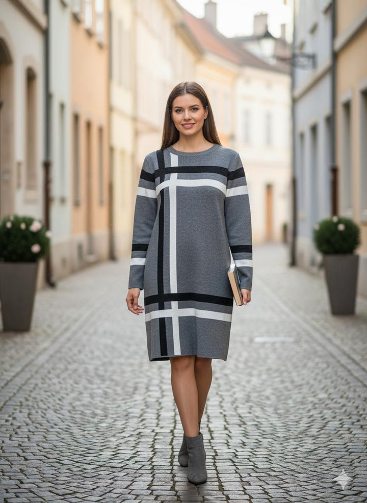 Classic Knitted Check Dress (2P.PACK)