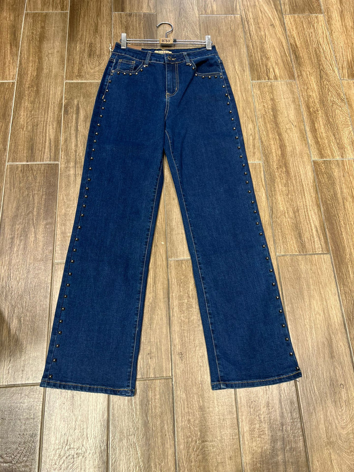Metal Stud Wide Leg Voggo Jeans (5p.pack)