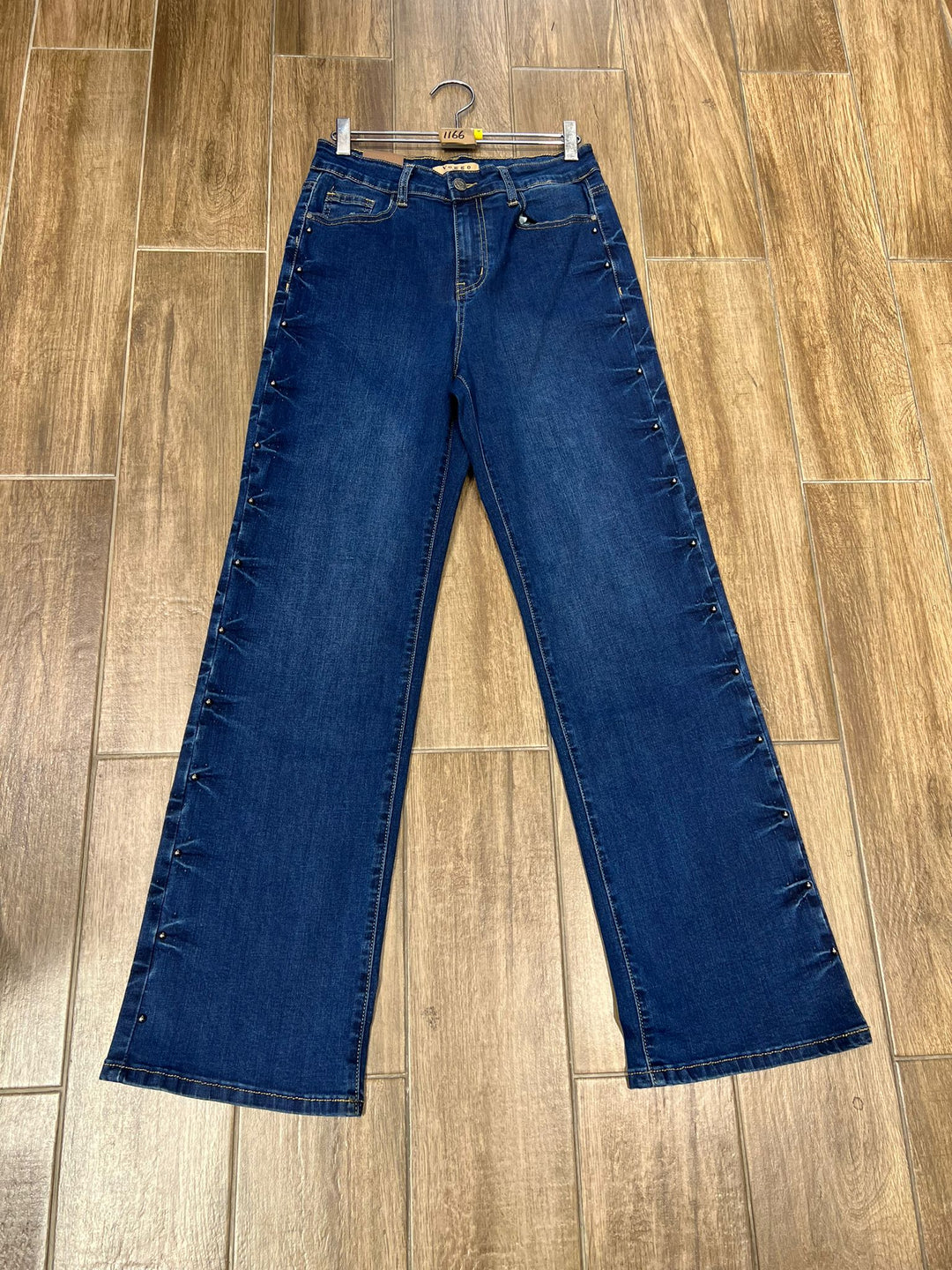 Vintage Side Stud Wide Leg Stretch Jeans (10p.pack)