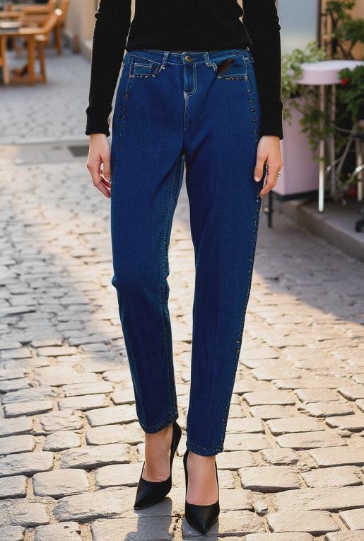 Metal Stud Wide Leg Voggo Jeans (5p.pack)