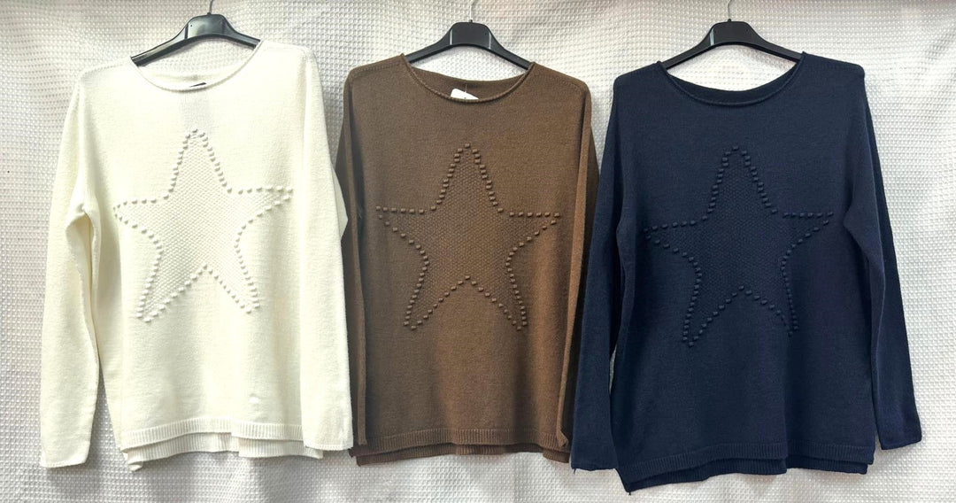 Sasha Star Alpaca Soft Touch Crew Knit Jumper