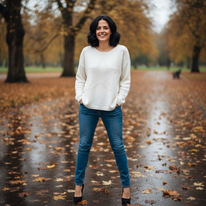 Sasha Star Alpaca Soft Touch Crew Knit Jumper