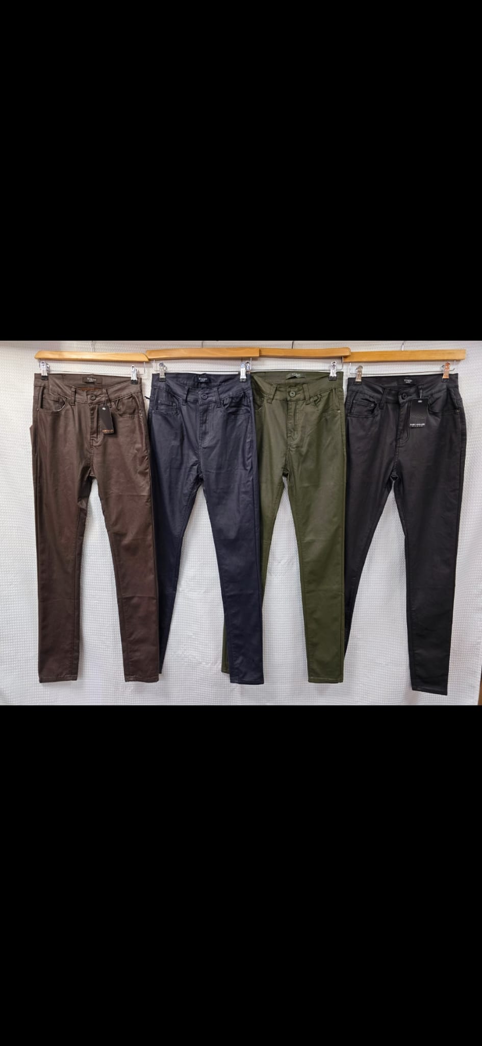 Vegan Leather Look Bi stretch Jeans (5p.pack)
