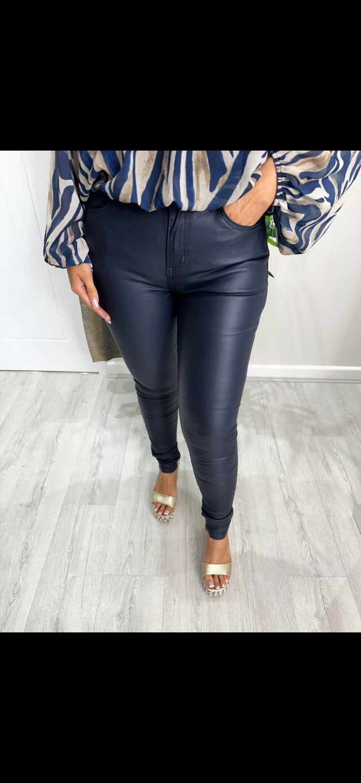 Vegan Leather Look Bi stretch Jeans (5p.pack)