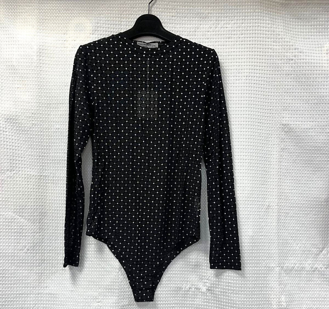 Diamante Velour Sequin Body Suit (2p.pack)