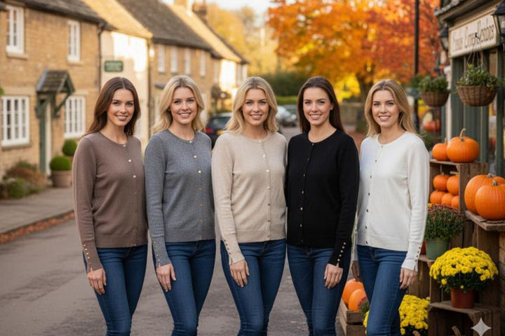 Zra Gold Stud Cardigan (2p.pack) - jqwholesale.com