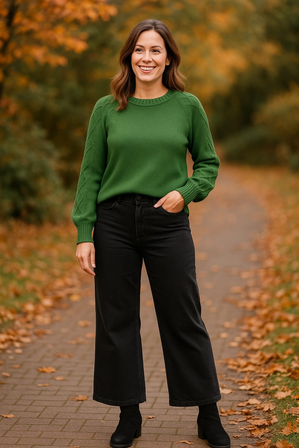 Diamond Cable Detail Sleeve Crew Neck Knit Jumper (2p.pack) - jqwholesale.com