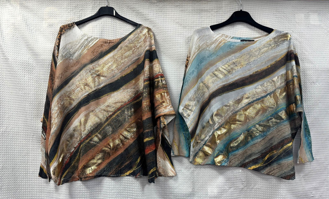 Marble Cut Gold Metallic Fine Mesh Knit - jqwholesale.com