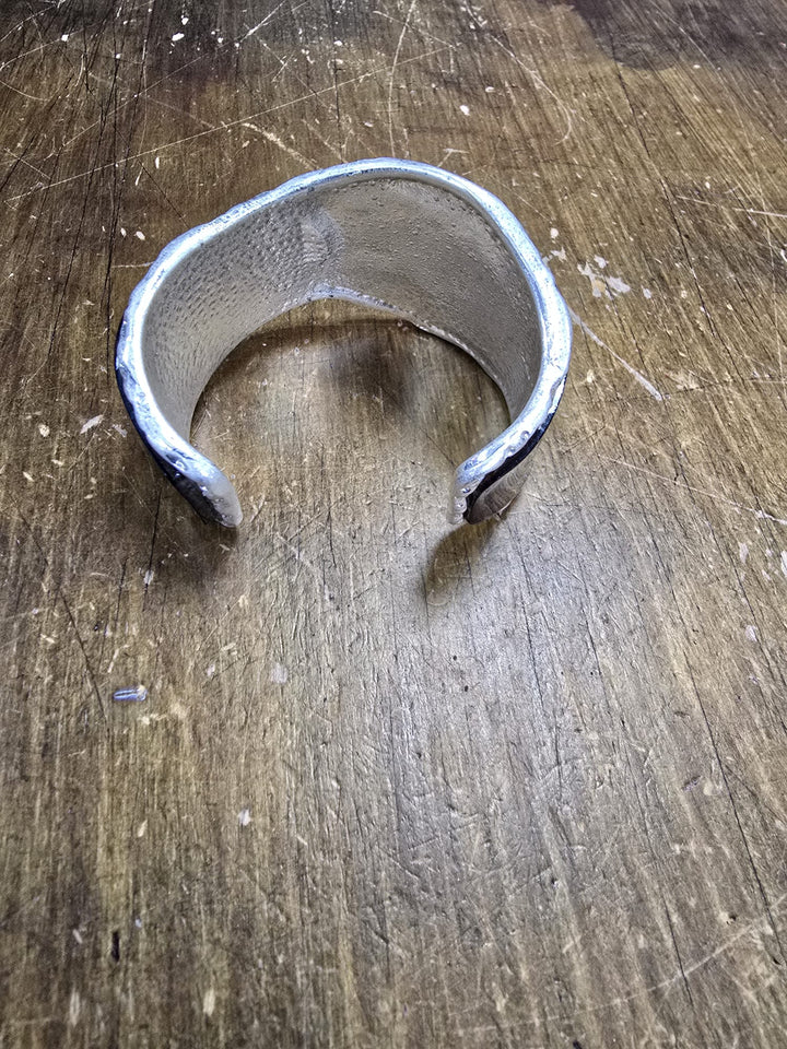 Chocolate Marble Metal Cuff bracelet