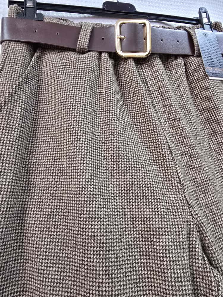 Tweed Check Wide Leg Trousers - jqwholesale.com