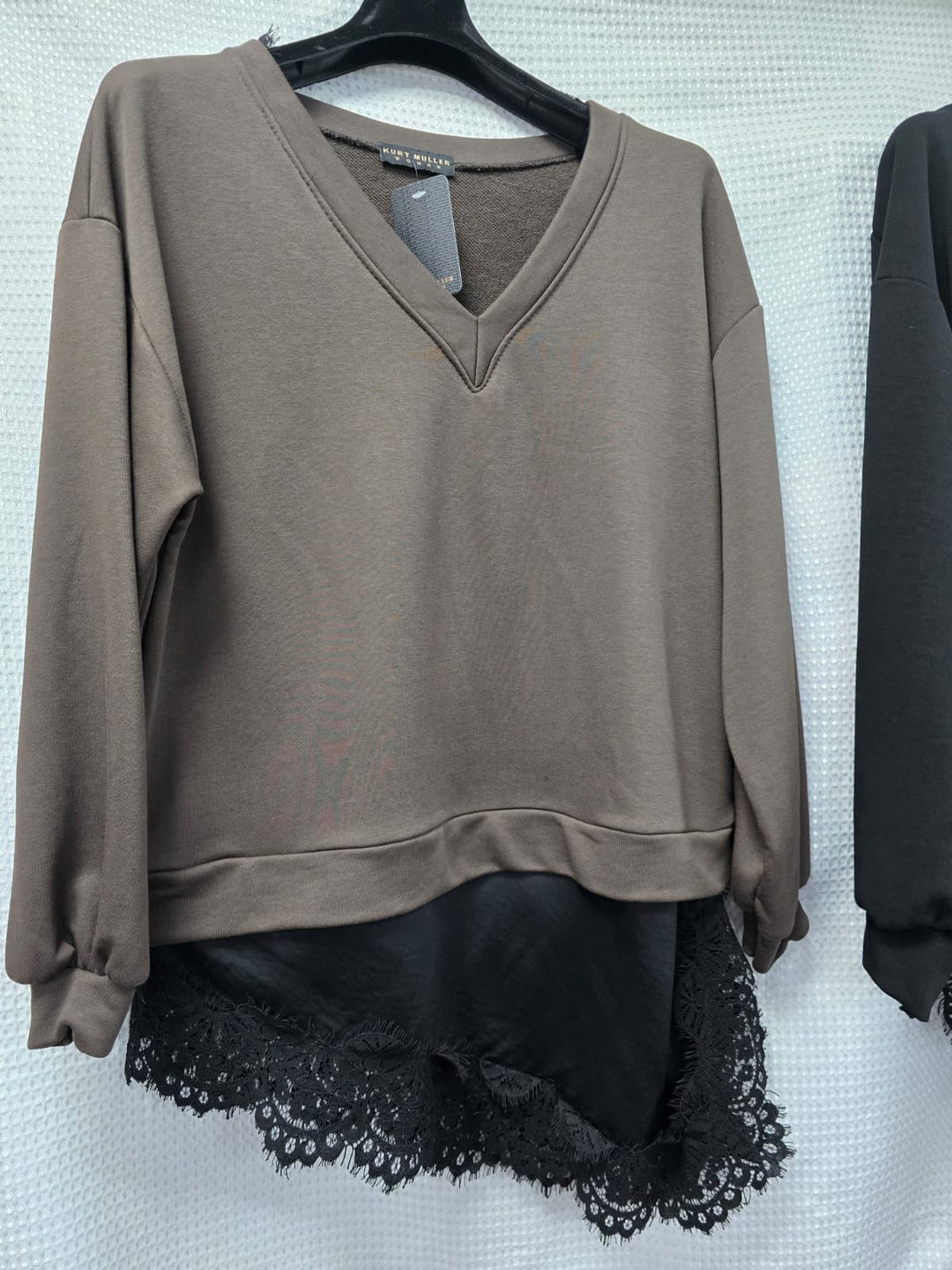 Sateen Lace Hem Cotton Tunic