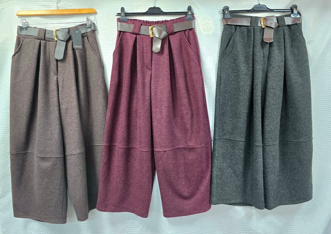 Plain Soft Barrell Trousers