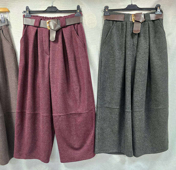 Plain Soft Barrell Trousers
