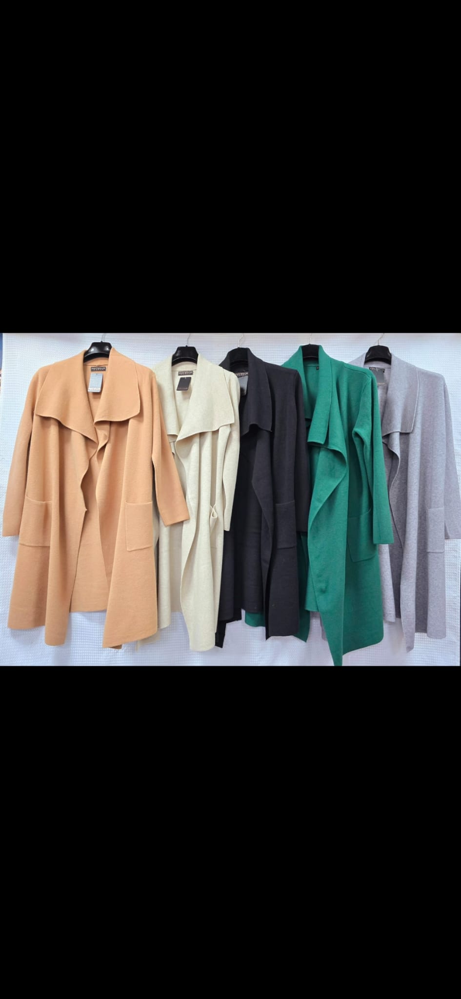 (2P. PACK) Classic Plain Waterfall Soft Knit Coatigan - jqwholesale.com