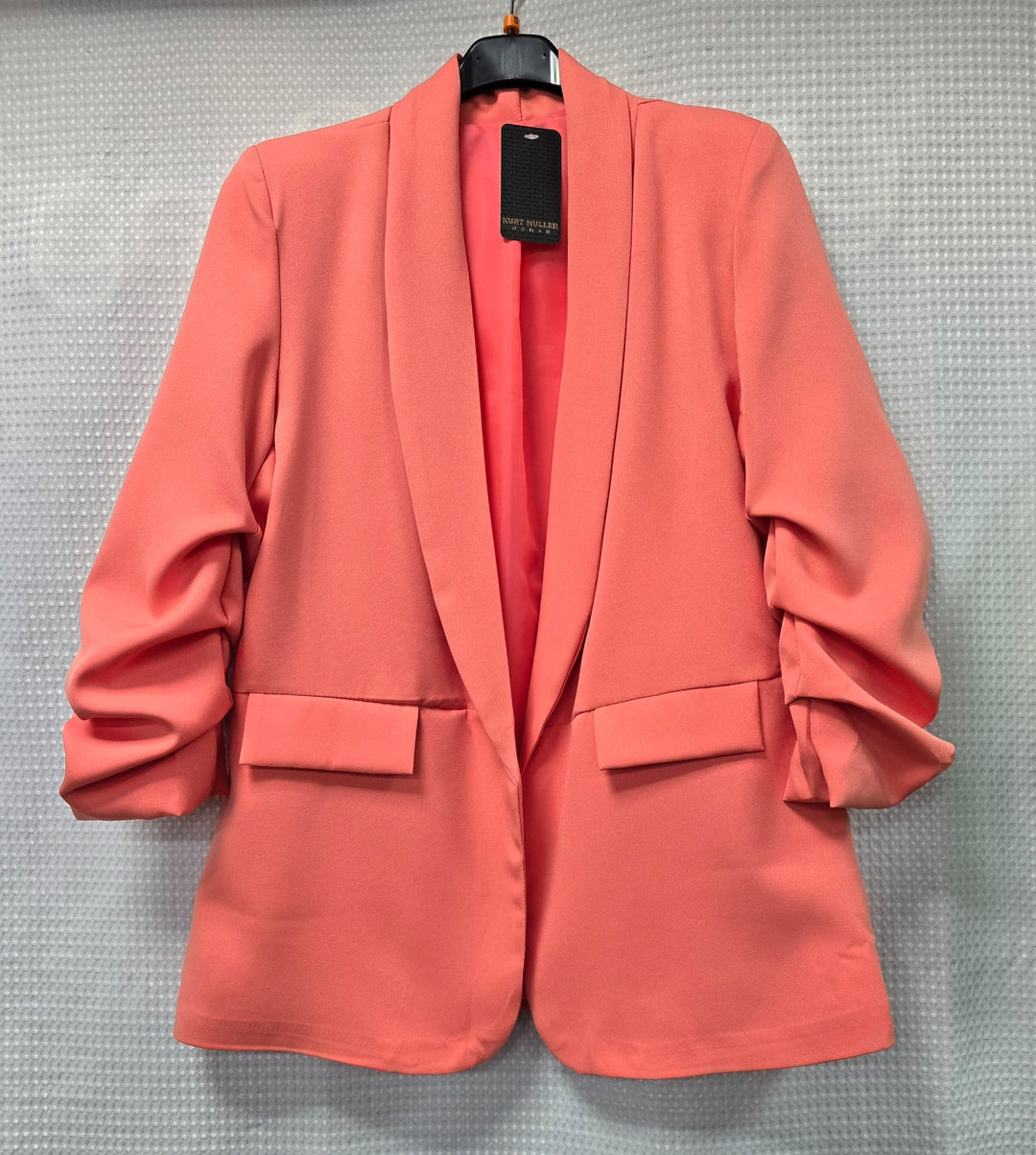 Oversized Rouched Sleeve Blazer in Colours - jqwholesale.com