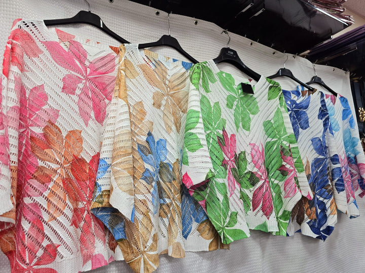 Summer Leaf V Mesh Knit