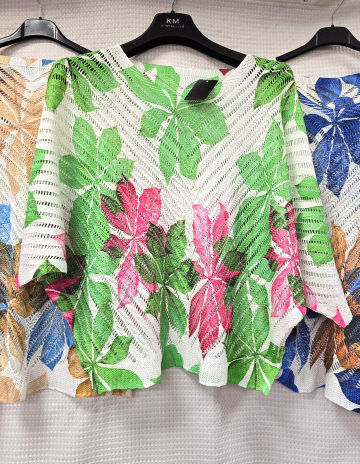 Summer Leaf V Mesh Knit