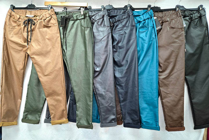 Leather Look PU Magic Trousers - jqwholesale.com