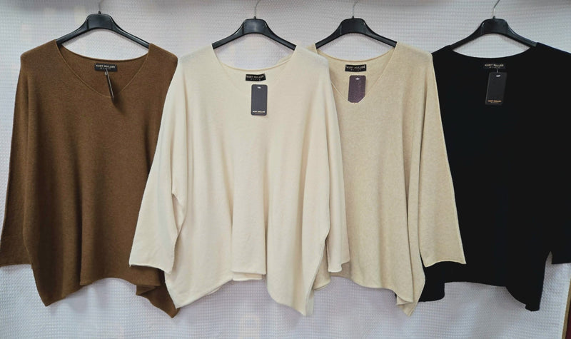 Oversized Soft Touch Long Sleeve Vee Knit - jqwholesale.com