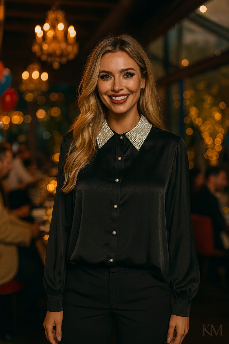 Pearl Collar Lux Button Shirt (3P.PACK) - jqwholesale.com