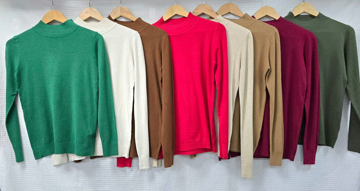 (2p. Pack) Classic Turtle Neck Knit Sweater - jqwholesale.com
