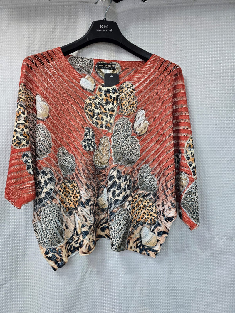 Leopard Heart V Crochet Mesh Knit (2P.PACK) - jqwholesale.com